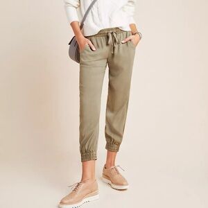 Anthropologie Cloth & Stone Chambray Joggers -Khaki Size Medium